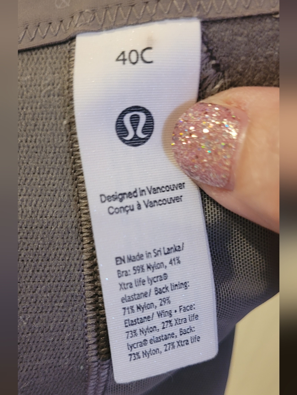 lululemon athletica Gray Molded-Cup Wireless Sports Bra - Picture 2 of 5